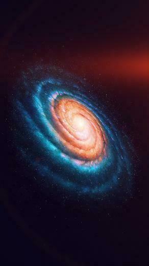Space Galaxy Dark Rainbow Night Star Flare iPhone 5s Wallpaper
