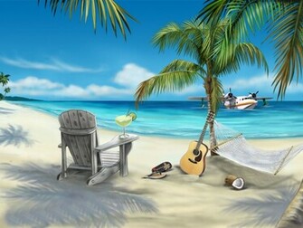 Top Animated Beach Desktop Background