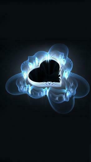 3d Heart iPhone Wallpaper Top