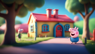 Peppa Pig House Wallpaper