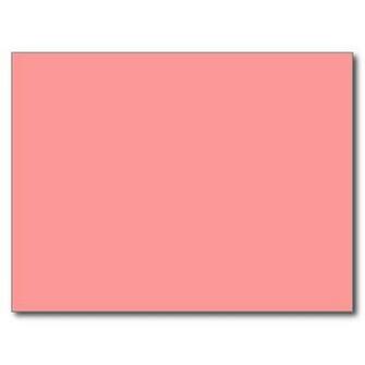 Plain Coral Pink Background Postcard