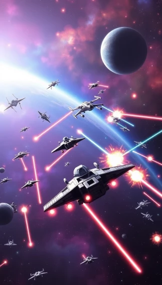 Star Wars Space Fight Background