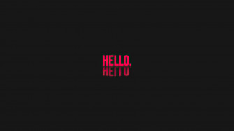 Hello Typography Dark 4k Wallpaper HD