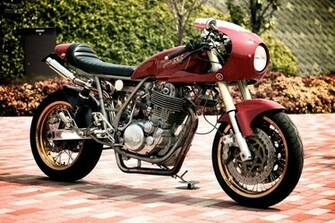 Red Yamaha Cafe Racer Wallpaper Android With