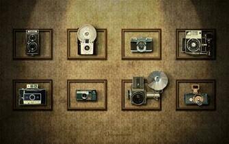 Vintage Camera Wall By Vectorgeek