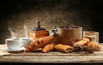 Wallpaper Coffee Bread Cup Sugar Saucer Smoke Basket