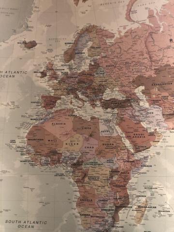 Europe Africa Map Wallpaper World Colorful