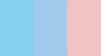 Baby Blue Eyes And Pink Three Color Background