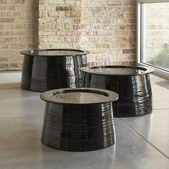 Set Of Brush Bamboo Tables I Crate And Barrel