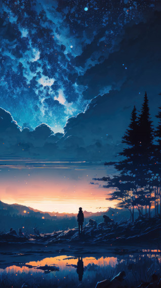 Sunrise Landscape Scenery Clouds Sky Digital Art 4k Wallpaper