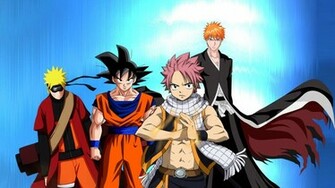 Goku Naruto Ichigo Natsu Cartoon HD Wallpaper New