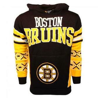 Boston Bruins Nhl Big Logo Ugly Pullover Hoodie Holiday Sweater