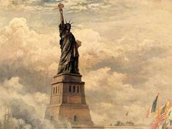 Edward Moran Statue Of Liberty Enlightening The World Famous