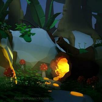 Hidden Pot Of Gold In The Forest Wallpaper