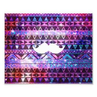 Galaxy Mustache Wallpaper Girly White Aztec