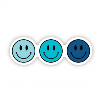 Smiley Face Blue Preppy Wallpaper