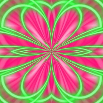 Neon Pink And Green Mirror By Zozzy Zebra