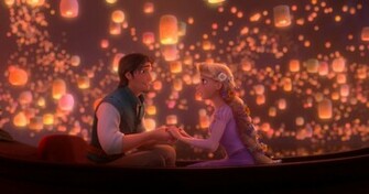 Rapunzel And Flynn From Disney S Tangled Movie Desktop Wallpaper