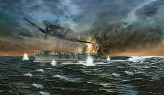 Photo Airplane War Final Battle At Midway June