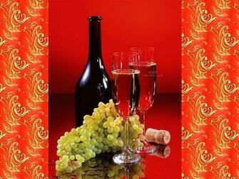 Wine And Grapes Wallpaper