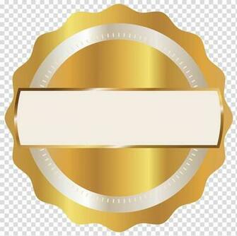 Scalloped Edge Round Gold Logo Badge Seal