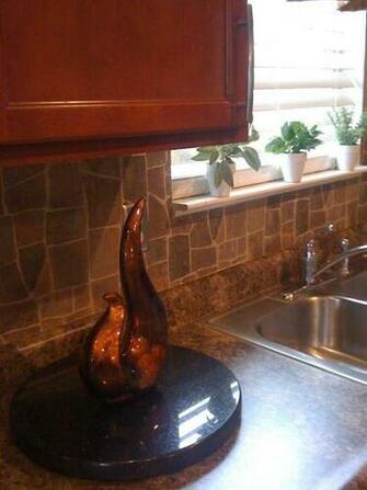 Wallpaper Backsplash At Menards Looks Like Stone But Much