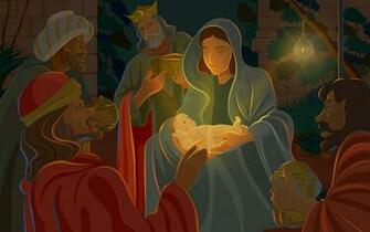 Nativity Scene The Birth Of Jesus Wallpaper HD