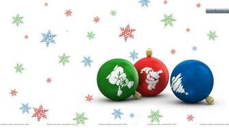 Christmas Bulbs With White Decorated Background Wallpaper