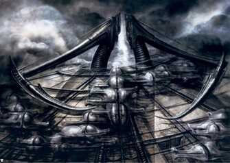 Landscape Scythe A Surrealist H R Giger Art Wallpaper Picture