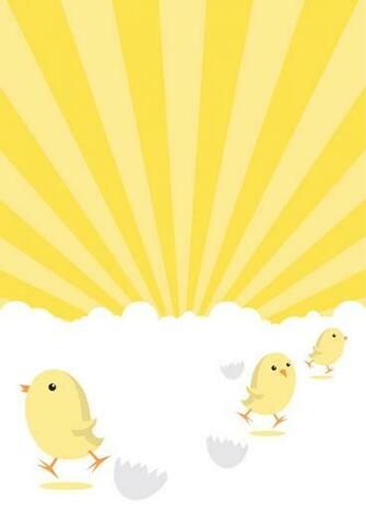 Easter Chicks Poster Background Templates