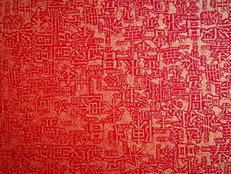 Wallpaper Chinese Ieroglify Red Background Textures Widescreen