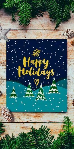 Happy Holidays Merry Christmas New Year