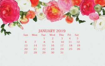 January Screensaver Background Max Calendars