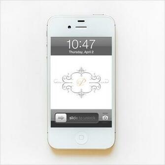 Fancy Custom Monogram Phone Wallpaper The Wedding Chicks