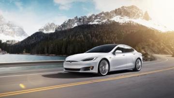 White Tesla Model Wallpaper Top