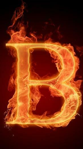 Burning Letter B iPhone Plus And Wallpaper