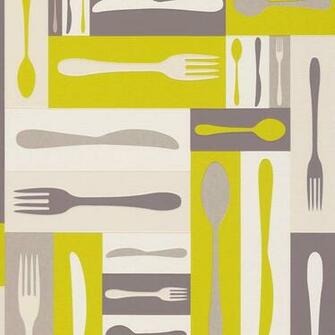 Decor Supplies Lime Green Silver Funky Cutlery Retro