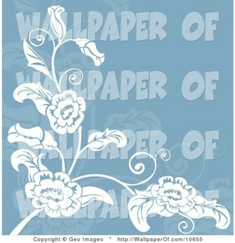 Wallpaper Of A Blue And White Floral Design Background By Geo Image