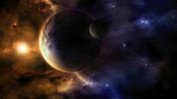 Sun Moon Earth Space Wallpaper Pc Android iPhone And