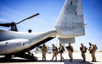 Bell Boeing V Osprey Aircraft Soldiers Wallpaper