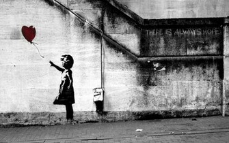 Graffiti Hope Banksy Balloons Wallpaper People HD High