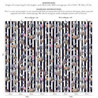 Hackney Empire Wallpaper Midnight Stripe