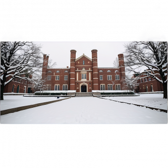 Brown University Campus Snowfall Png Wallpaper