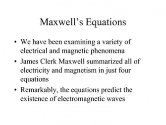 Maxwell Equations