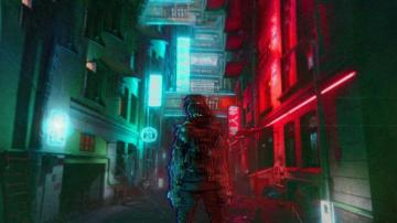 Glitch Art Cyberpunk Girl Wallpaper Tablet