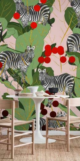 Zebra Harem Wall Mural Murals Wallpaper