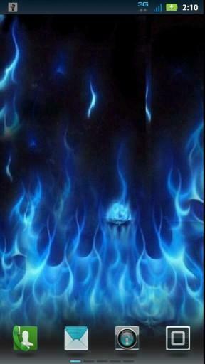 Pictures Bigger Blue Fire Skull Live Wallpaper For Car