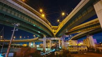 Japan Cityscapes Osaka City Night Wallpaper