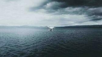 Quadrotor Drone On Ocean Wallpaper HD Stores