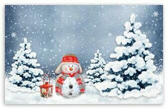 Funny Snowman Wallpaper